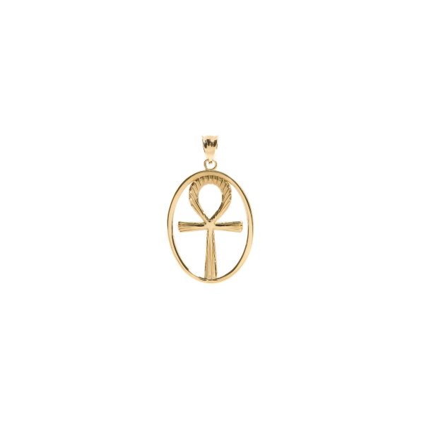 Ankh Cross Egyptian Pendant Necklace in 9ct Gold