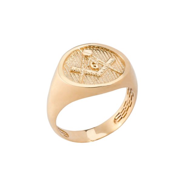 Men's Masonic Signet Ring in 9ct Gold