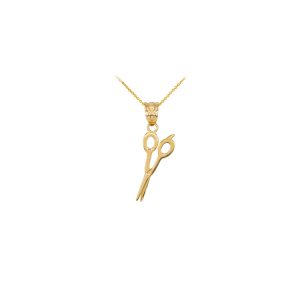 Sleek Scissors Pendant Necklace in 9ct Gold