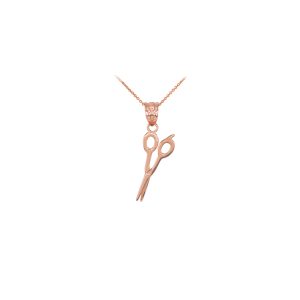 Sleek Scissors Pendant Necklace in 9ct Rose Gold