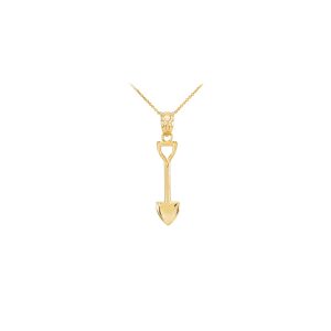 Men's Shovel Pendant Necklace in 9ct Gold