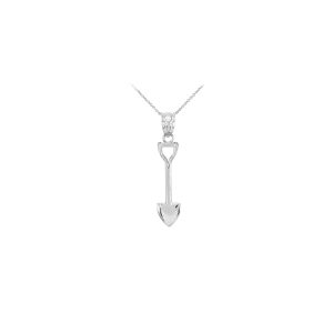 Men's Shovel Pendant Necklace in Sterling Silver