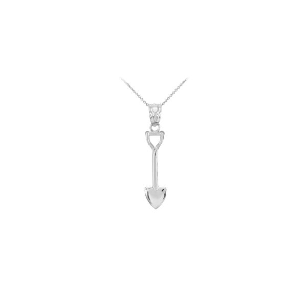 Men's Shovel Pendant Necklace in Sterling Silver