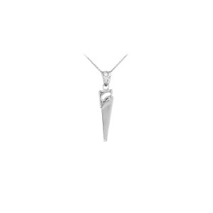 Men's Saw Pendant Necklace in Sterling Silver