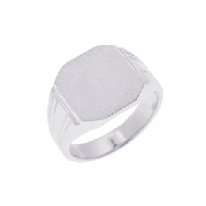 Men's Signet Ring in Sterling Silver