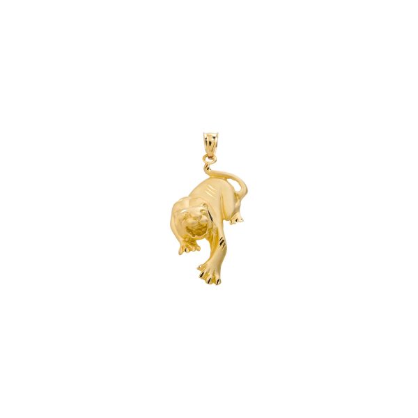 Preying Panther Pendant Necklace in 9ct Gold