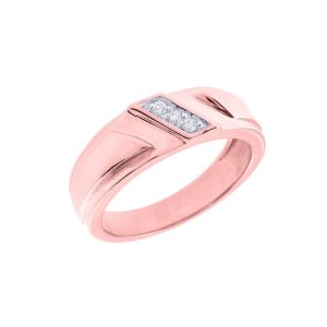 Men's Diamond Wedding Ring in 9ct Rose Gold