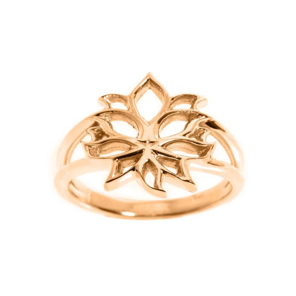 Blossoming Lotus Cutout Ring in 9ct Gold