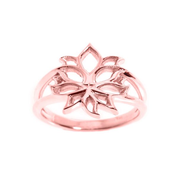 Blossoming Lotus Cutout Ring in 9ct Rose Gold