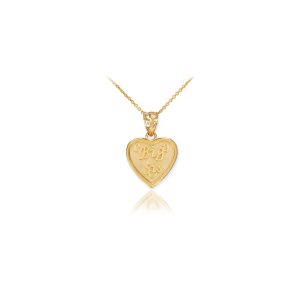 Big Sis Heart Pendant Necklace in 9ct Gold