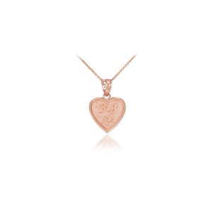 Big Sis Heart Pendant Necklace in 9ct Rose Gold