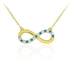 Diamond Infinity Pendant Necklace in 9ct Gold