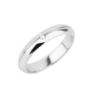 Men's Diamond Stackable Wedding Ring in Sterling Silver