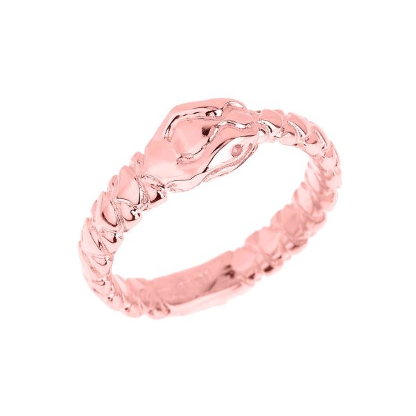 Snake Thumb Ring in 9ct Rose Gold