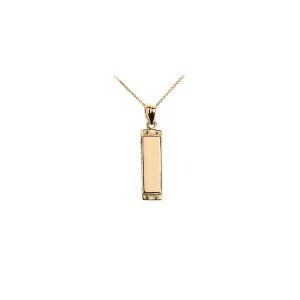 Sleek Harmonica Pendant Necklace in 9ct Gold