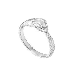 Men's Understated Textured Snake Thumb Ring in Sterling Silver