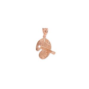 Art Palette Pendant Necklace in 9ct Rose Gold