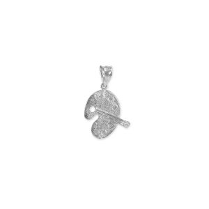 Art Palette Pendant Necklace in Sterling Silver