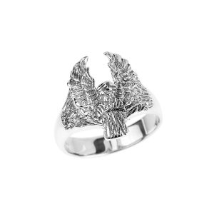 Men's Eagle Ring in Sterling Silver