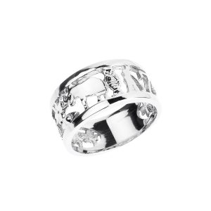 Unisex Lucky Ring in 9ct White Gold