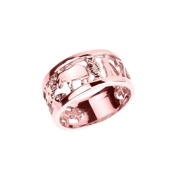 Unisex Lucky Ring in 9ct Rose Gold