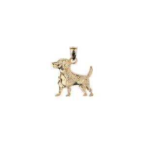 Beagle Dog Pendant Necklace in 9ct Gold