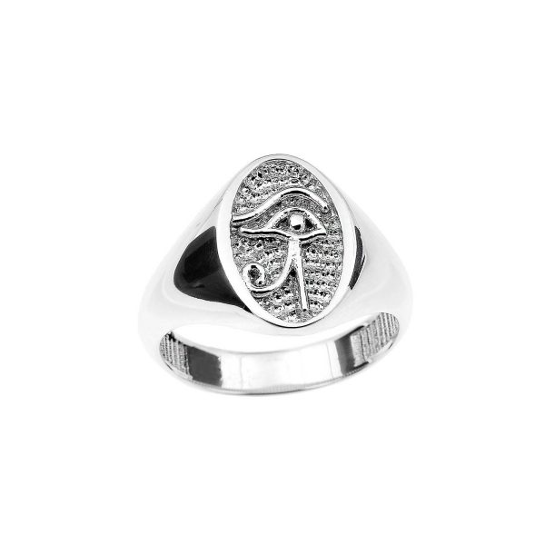 Men's Eye of Horus Ring in Sterling Silver