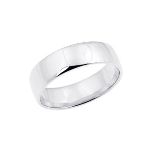 Men's Stackable Comfort Fit Wedding Ring in 9ct White Gold