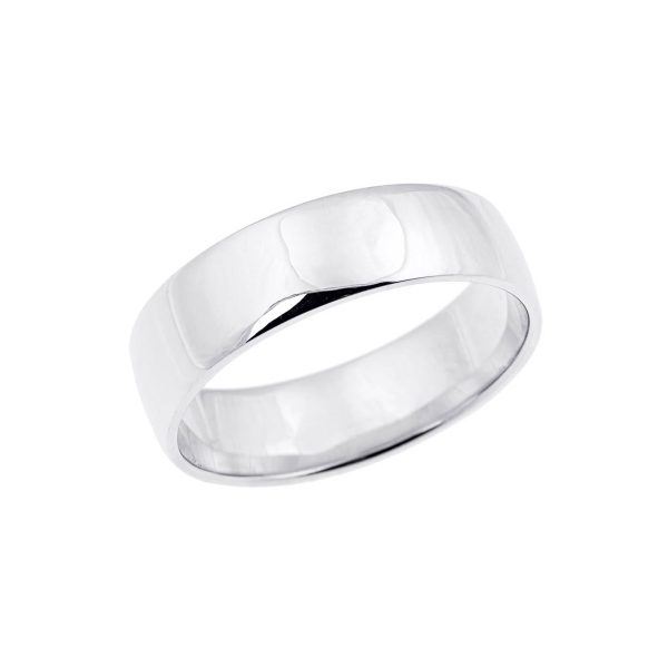 Men's Stackable Comfort Fit Wedding Ring in 9ct White Gold