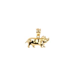 Sleek Pig Pendant Necklace in 9ct Gold