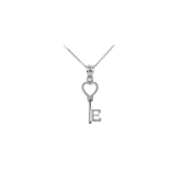 Love Key Pendant Necklace in Sterling Silver