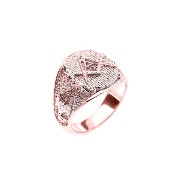 Men's Masonic Scottish Rite Ring in 9ct Rose Gold