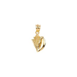 Subtle Seashell Pendant Necklace in 9ct Gold