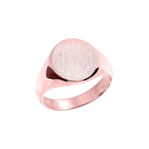 Men's Oval Signet Ring in 9ct Rose Gold