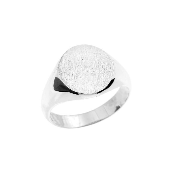 Men's Oval Signet Ring in Sterling Silver