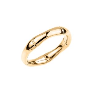 Stackable Bamboo Band Thumb Ring in 9ct Gold