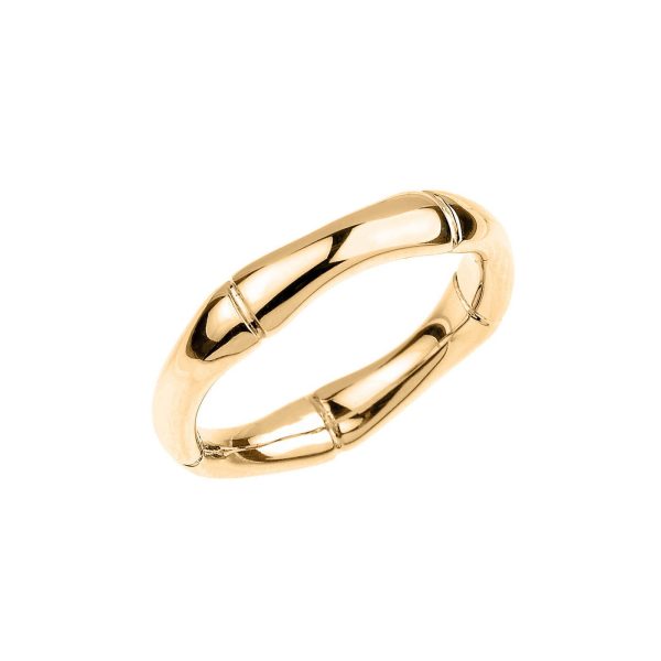 Stackable Bamboo Band Thumb Ring in 9ct Gold