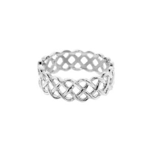 Celtic Weave Ring in 9ct White Gold