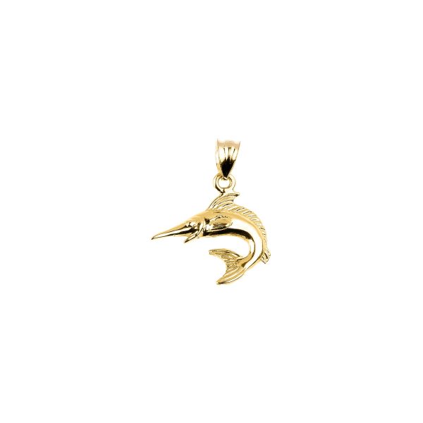 Swordfish Pendant Necklace in 9ct Gold