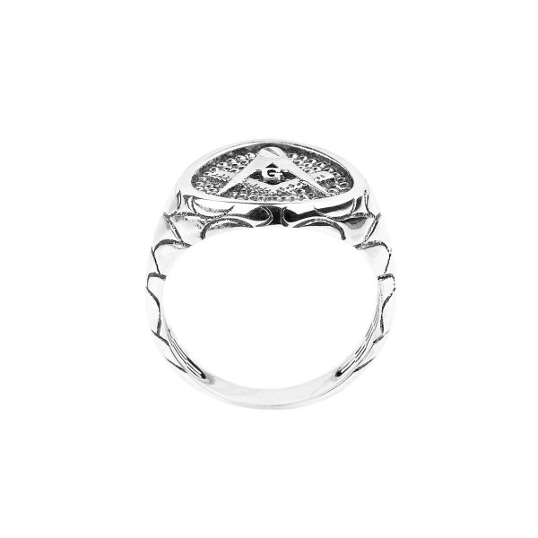 Men's Masonic Ring in Sterling Silver