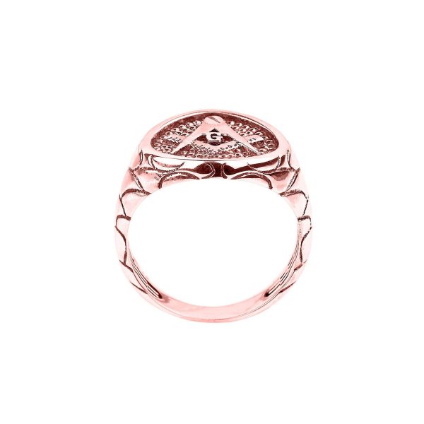 Men's Masonic Ring in 9ct Rose Gold