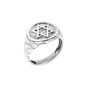 Men's Star of David Ring in Sterling Silver