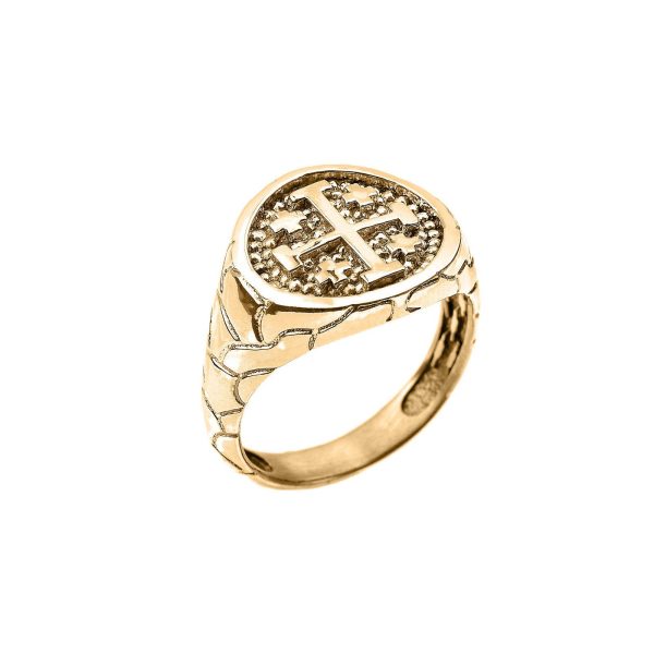 Men's Jerusalem Crusaders Ring in 9ct Gold