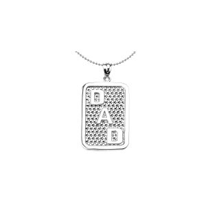 Men's Dad Pendant Necklace in Sterling Silver