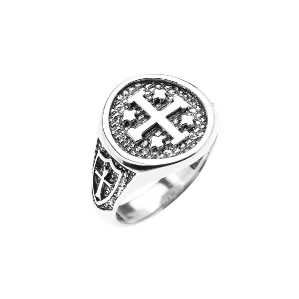 Men's Jerusalem Crusaders Ring in Sterling Silver