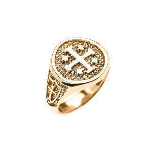 Men's Jerusalem Crusaders Ring in 9ct Gold