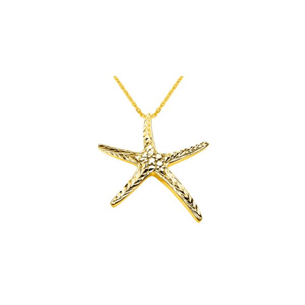 Statement Starfish Pendant Necklace in 9ct Gold