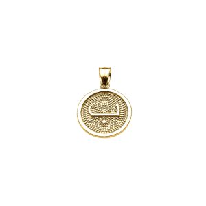 Arabic Letter Baa Initial Pendant Necklace in 9ct Gold