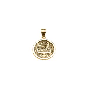 Arabic Letter Taa Initial Pendant Necklace in 9ct Gold