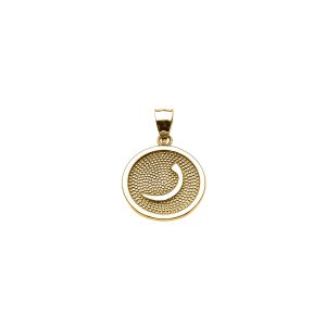 Arabic Letter Raa Initial Pendant Necklace in 9ct Gold